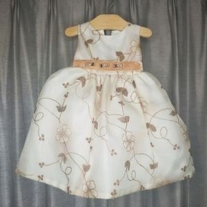 IVORY FORMAL GIRLS DRESS Sz. 12 mo. Elena Designs